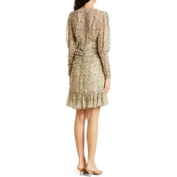 byTiMo Womens Size Small Floral Print V-Neck Long Sleeve Georgette Dress NWT - Picture 3 of 16